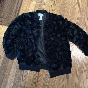 Faux fur zip jacket